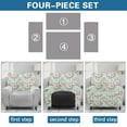 thumbnail image 6 of FOR U DESIGNS Rose Green Pattern Recliner Chair Covers Stretch Lazy Boy Recliner Covers Protector with Armrest, Reusable Reclining Slipcovers with Storage Pocket, 6 of 8