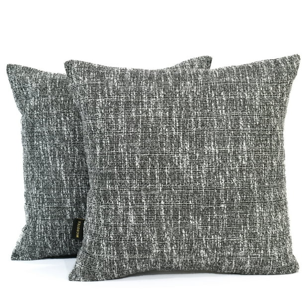 Jacquard Throw Pillows for Couch, 18x18 PILLOW INSERTS INCLUDED, Rustic