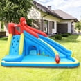 thumbnail image 3 of Gymax Inflatable Water Park Bounce House Crab w/ 2 Slides Climbing Wall Tunnel, 3 of 10