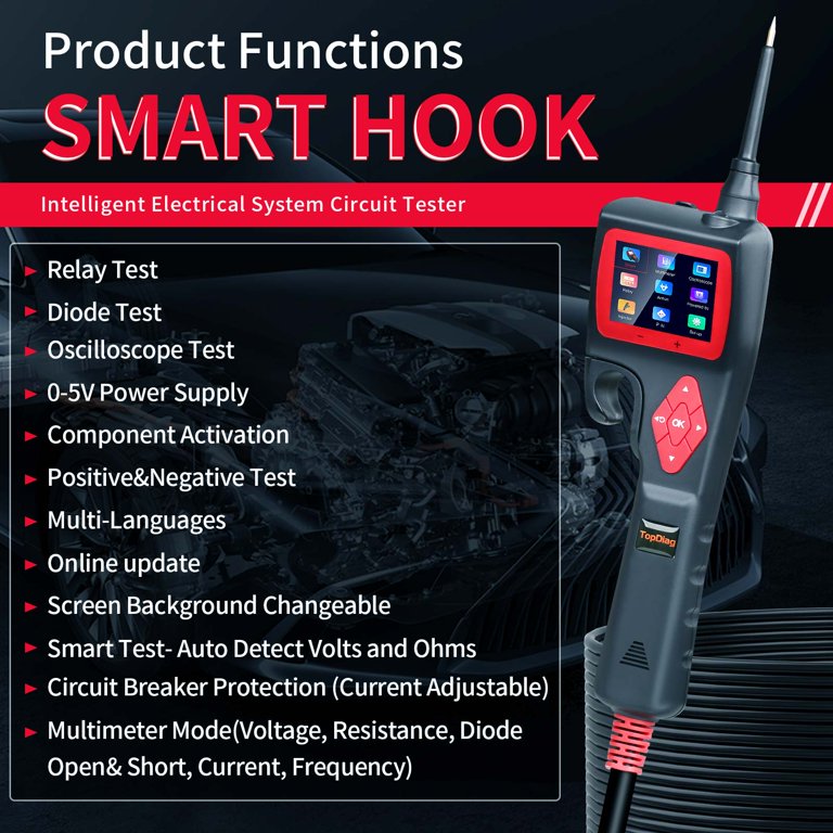 P200 Smart Hook Automotive Power Circuit Probe Kit Circuit Tester With P200 Smart Hook Automotive Power Circuit Probe Kit Circuit Tester With