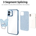 thumbnail image 5 of Compatible with iPhone 11 Case with Butterfly Bracket Ring Stand Glitter,Luxury Cute Clear Flexible Cover Camera Protection Shockproof Phone Case for Women Girl-Blue, 5 of 6