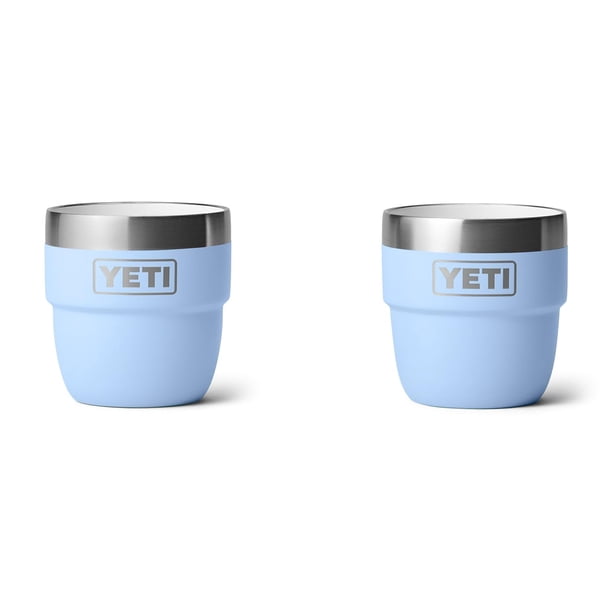 YETI Rambler Vasos apilables de acero inoxidable de 120 ml, paquete de 2
