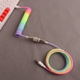 thumbnail image 5 of Custom Cables Type c Coiled Cable Mechanical Keyboard Usb c Rainbow Keyboard Cable for Mechanical Keyboard, 5 of 5