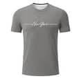 thumbnail image 4 of Graphic City Skyline Letter Print Short Sleeve Crewneck Tee Casual Summer Outfits Daily Wear Men T Shirts Comfy Tee Tshirts for Boys, 4 of 4