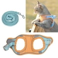 thumbnail image 4 of Cat Harness And Leash, Color Blocked Reflective Cat Leashes Set  For Outdoor For Walking For Pets Blue Orange,Blue Pink,Yellow Green, 4 of 8