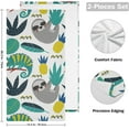 thumbnail image 2 of Coolnut Sloth Soft Hand Towels, 2 PcsAbsorbent Bath Towel Decorative Fingertip Towels for Bathroom Gym Spa Hotel Beach Swimming Pool,14.4"x 28.3", 2 of 6