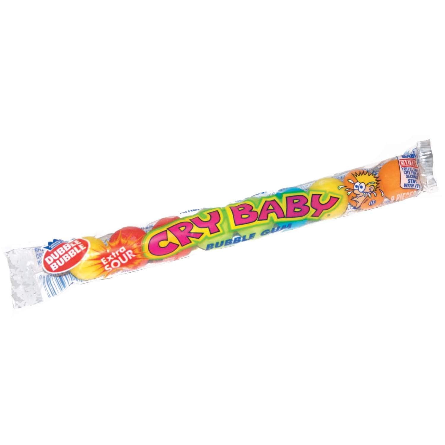 Cry Baby Sour Bubble Gum, 9 Count, 24 Pack