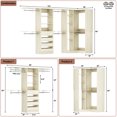 thumbnail image 5 of Homieasy 96"-128" 2-Piece Freestanding Closet System, Corner Wardrobe Organizer with Drawers & Shelves for Bedroom/Living Room，White Oak, 5 of 6
