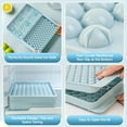 thumbnail image 4 of Mini Ice Cube Trays 2 Pack, Round Ice Trays for Freezer with Bin and Ice Scoop, Easy Release Ice Ball Maker Mold for Making 2x104 Sphere Ice Balls for Chilling Cocktail Whiskey Tea Coffee, 4 of 5