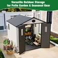 thumbnail image 3 of EAGLE PEAK 8x6 Resin Outdoor Storage Shed, Garden Shed with Floor & Lockable Doors, Tool & Equipment Storage, White/Gray, 3 of 11