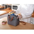 thumbnail image 5 of Panier Repas, Sac à Lunch Isolé, Mini Sac à Repas Isotherme et Étanche, Sac Isotherme à Repas portátil, Bolsa de almuerzo Pour Pique-nique/école/Bureau (Gris), 5 of 5