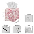 thumbnail image 3 of FUIALDOLG PU Leather Tissue Box Cover Square with Pink Cherry Blossom, Waterproof Decorative Tissue Box Holder for Bathroom, Office, Desk, Car, 5.1"X5.1"X5.5", 3 of 7