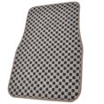 Motor Trend FatRug Checkered Carpet Floor Mats, Gray, Vintage Classic