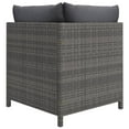 thumbnail image 4 of vidaXL 7 Piece Patio Lounge Set with Cushions Poly Rattan Gray, 4 of 11