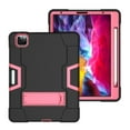 thumbnail image 6 of iPad Pro 11 2nd Generation 2020 Case for Kids, Allytech Hybrid Rugged Heavy Duty Protection Shock-Absorption Impact Resistant Kickstand Defender Cover for Apple iPad Pro 11 2020, Black/Rose, 6 of 8