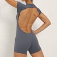 thumbnail image 7 of Timegard Rompers for Women Workout Yoga Short Bodysuit Athletic Crewneck Backless Stretch Comfy Jumpsuit, 7 of 7