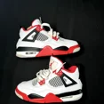 thumbnail image 3 of Ni - ke Size 4 - Ni - ke Air Jordan 4 Retro OG GS Fire Red 2020 Shoes, 3 of 5