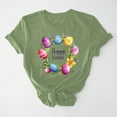 thumbnail image 1 of UPPADA Easter Femmes Oeufs Imprimé T-Shirts Heureux Easter Graphique Bunny Lapin Mignon T-Shirts Manches Courtes Décontracté Col Rond T-Shirts Été Basique Coupe Régulière Chemises Vert,TG, 1 of 5