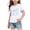 White, variant on Amidoa Girls Short Sleeve Crewneck Graphic Summer T Shirts Cotton Casual Kids Tops White Size 7