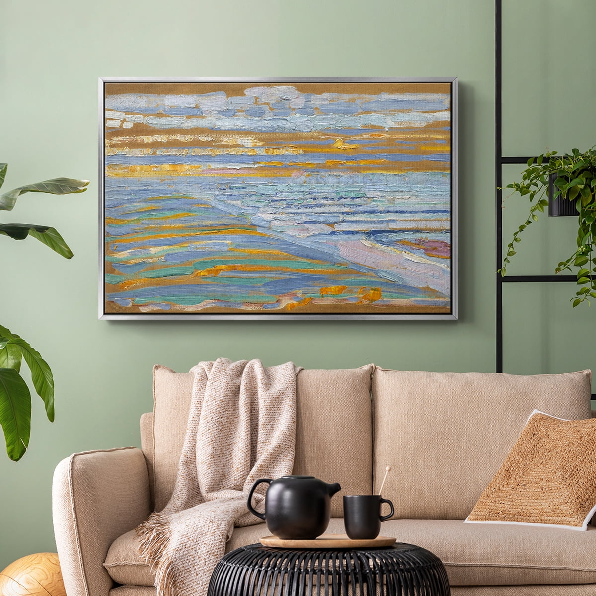 Vintage Landscape-CXIV By Wexford Home Framed in Silver Wood Gallery Wrapped Canvas 17 in. x 25 in.