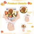 thumbnail image 2 of Ramo de Flores de Ganchillo Uxcell, Lazos de Girasol Hechos a Mano con Bolsa de Regalo para Decoración del Hogar DIY [Naranja], 2 of 6