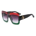 thumbnail image 1 of Anteojos de sol FEISEDY retro cuadrados extragrandes para mujer B2276, 1 of 8