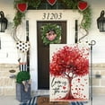 thumbnail image 4 of Valentines Day Garden Flag 12x18 Inch Double Sided for Outside Small Burlap Red Love Heart Tree Holiday Yard Decoration, 4 of 6
