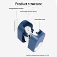 thumbnail image 2 of Inteprter Soporte para de montado en la pared, exprimidor de de dientes, estante de almacenamiento para baño de Hotel, cocina, Juegos de accesorios de baño Azul claro Inteprter HA066653-03, 2 of 6