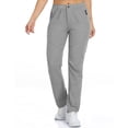 thumbnail image 1 of Pantalones de viaje de golf CNBQDD, ligeros, de secado rápido, para mujer, gris claro, 1 of 6