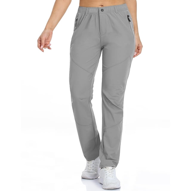 Pantalones de viaje de golf CNBQDD, ligeros, de secado rápido, para mujer, gris claro