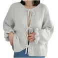 thumbnail image 1 of WRKEKC Chandail Oversize à Col Rond pour Femmes Manches Longues Doux Respirant pour Détente et Week-End Gris G, 1 of 5