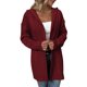 thumbnail image 1 of Gibobby Sueter para mujer Cárdigan de manga larga para mujer estilo casual de color liso con botones frontales abiertos(Vino,XG), 1 of 5