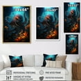 thumbnail image 4 of Designart "Octopus Transformed Into A Superhero Warrior" Octopus/Squid Floater Framed Wall Decor, 4 of 5