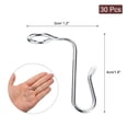 thumbnail image 2 of Uxcell 30Pcs Clothes Hanger Connector Hooks, Metal Hanger Extender Hooks Silver, 2 of 5
