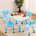 thumbnail image 1 of CazToi Height Adjustable Kids Table and 4 Chairs Set Easy to Wipe Graffiti Desktop, 1 of 10