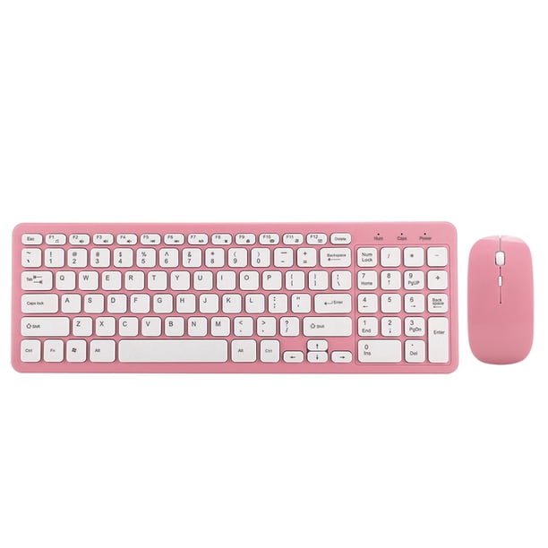 Juego De Teclado De Mouse Inalámbrico Juegos De Oficina Para Computadora Portátil Micro Receptor De 3 Velocidades (Conjunto Rosa Inalámbrico) Speravity EL007573-00