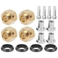thumbnail image 3 of 4pcs Brass Combiner, Fine Workmanship Wheel Hub Hex Adapter, RC Accessories For RC Car T-RX4 TRX6 1/10 RC Car 1/10 RC Car Brass, 3 of 8