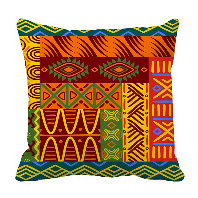Funda de almohada ABPHQTO Patrones y Adornos Étnicos Abstractos 40x40 cm