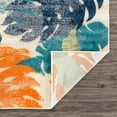 thumbnail image 3 of World Rug Gallery Arles Palm Floral Leaves Indoor/Outdoor Area Rug - Multi 5' x 7', 3 of 7