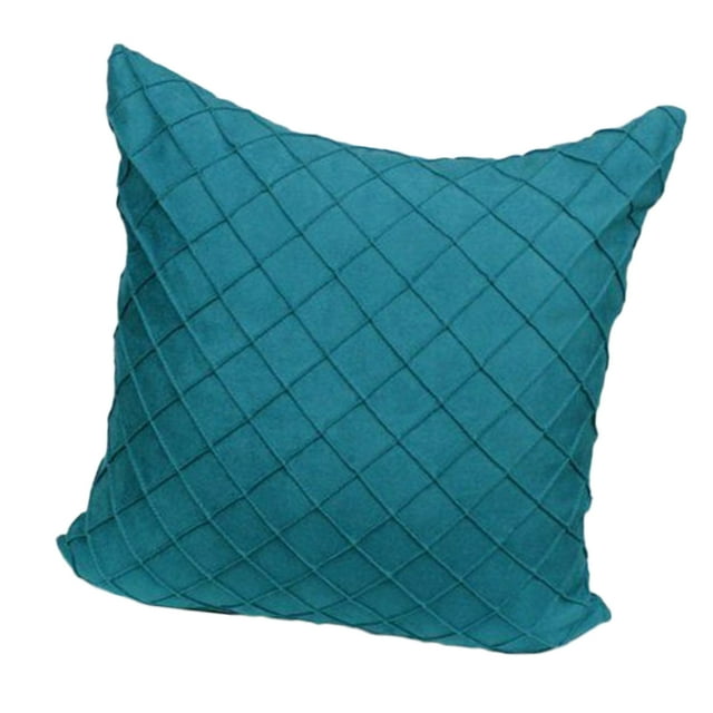de almohada de tiro Patrón de diamante geométrico con de impresión en relieve 3D Azul-50x50cm Zulema Funda de almohada de gamuza cuadrada