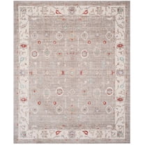 SAFAVIEH Windsor Harland Traditional Area Rug, Light Grey/Ivory, 5' x 7'