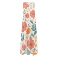 thumbnail image 3 of Gibobby Vestidos para Mujer Casuales Vestido largo adecuado para mujer, vestido largo elegante suelto a la moda de verano para mujer, vestidos florales (Naranja,XL), 3 of 5