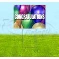 thumbnail image 1 of Congratulations Balloons (18" X 24") Yard Sign, Includes Metal Step Stake, 1 of 6