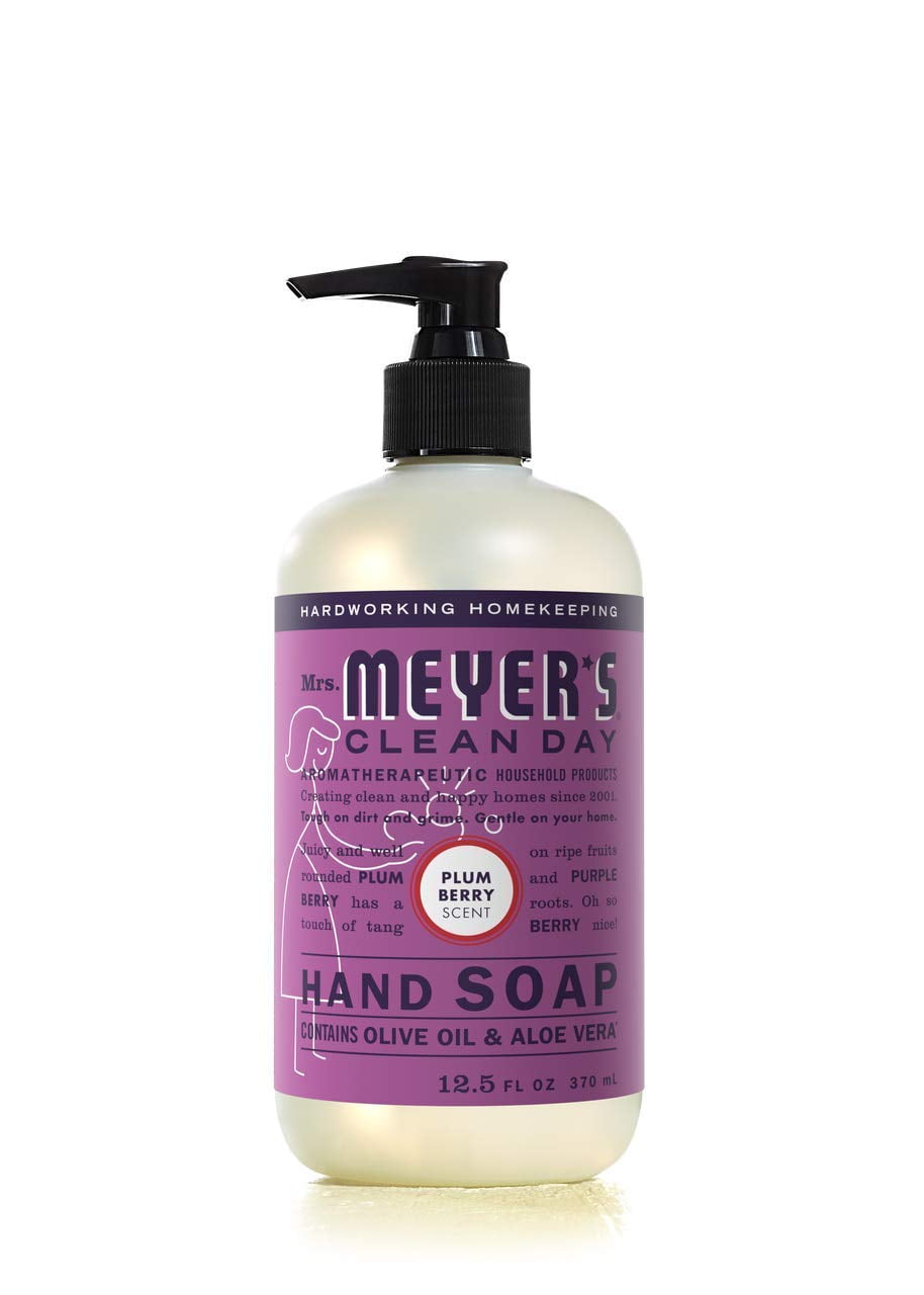 Mrs. Meyer's Liquid Hand Soap New Everyday 6 Scent Variety Pack, 1 Rainwater, 1 Oat Blossom, 1 Plumberry, 1 basil, 1 lavender, 1 Lemon Verbena , 6 CT