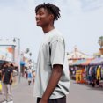 thumbnail image 4 of Dalix Ghost Heavyweight Pigment Dye Tee Short Sleeve Cotton Shirt Mens in Lunar Gray XL X-Large, 4 of 5