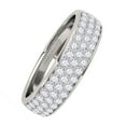 thumbnail image 3 of Mauli Jewels Rings for Women 0.65 Carat Diamond Engagement Wedding Band prong 14K White Gold, 3 of 6