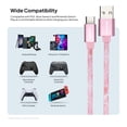 thumbnail image 4 of Powertek Marble 6ft USB-A to USB-C Cable, Pink, Silicone Marble Print Design, Fast Charging Cable, Efficient Data Transfer, 4 of 5