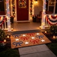 thumbnail image 6 of Luckky 4th of July Red Blue Bow White Star Welcome Doormat,Non-Slip Entrance Door Rugs for 250th Anniversary Independence Day Home Decor,Front Porch Entryway Decor(Bow), 6 of 6