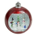 thumbnail image 2 of Red Christmas Decor Snowman LED Lantern Ball Water Music Feature - Medium, 2 of 5