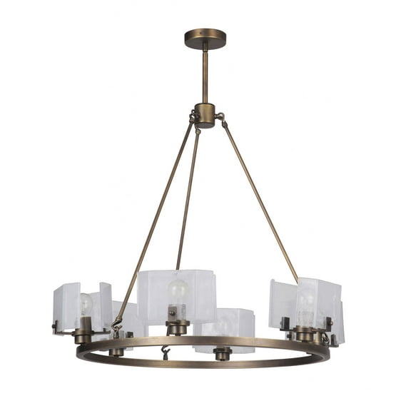 Craftmade Lighting - Trouvaille - Six Light Chandelier-Patina Aged Brass Finish
